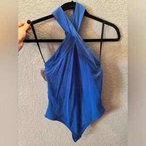 Arizita Babaton Contour Blue Criss Cross Bodysuit